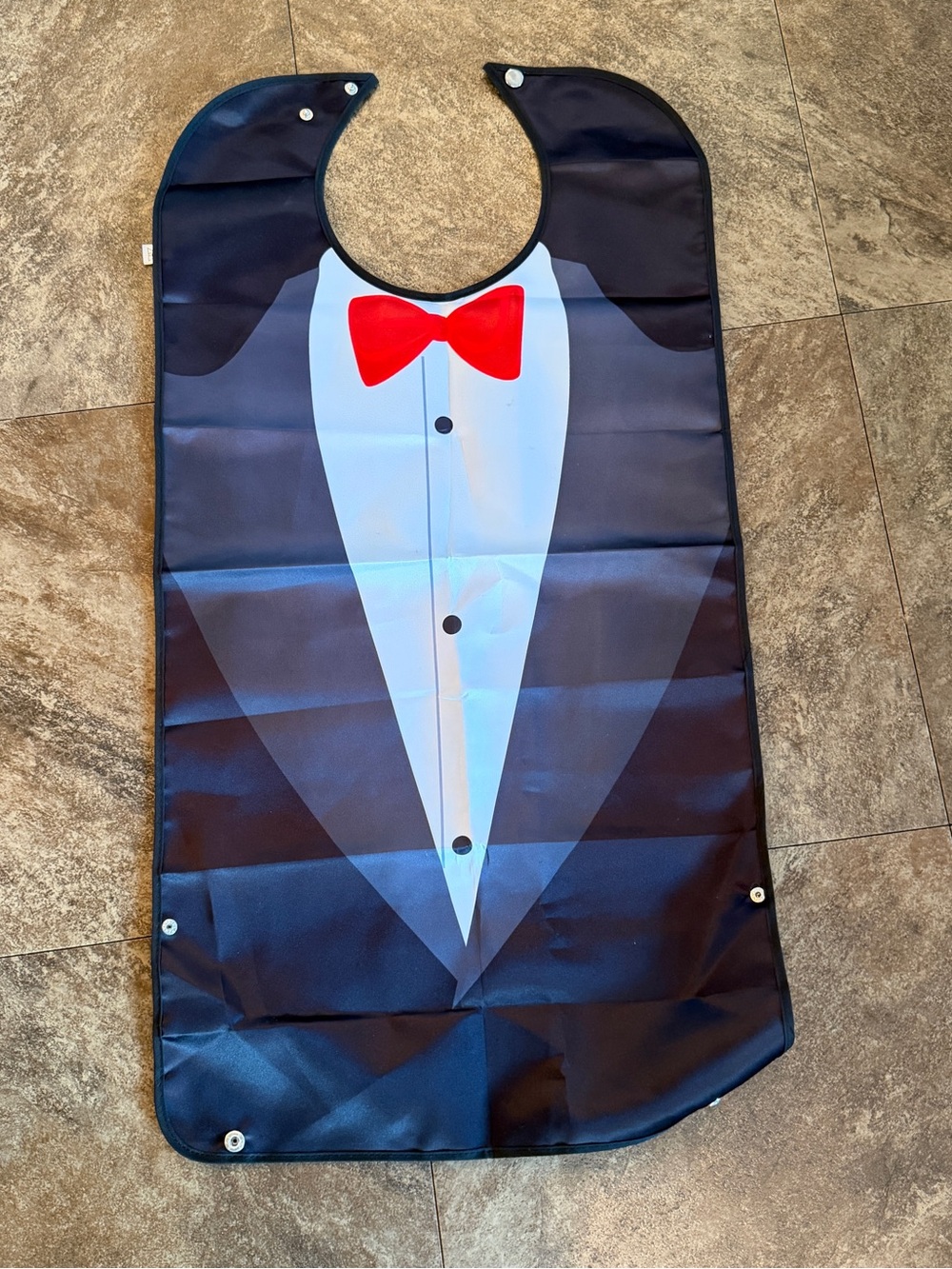 Lot of 3 Tuxedo Adult Bibs Washable Waterproof Mealtime Clothing Protectors